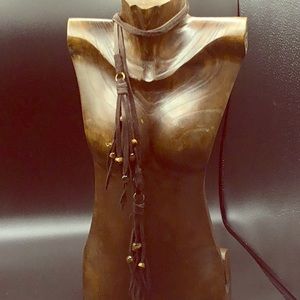 Deerskin Long Leather Lariat